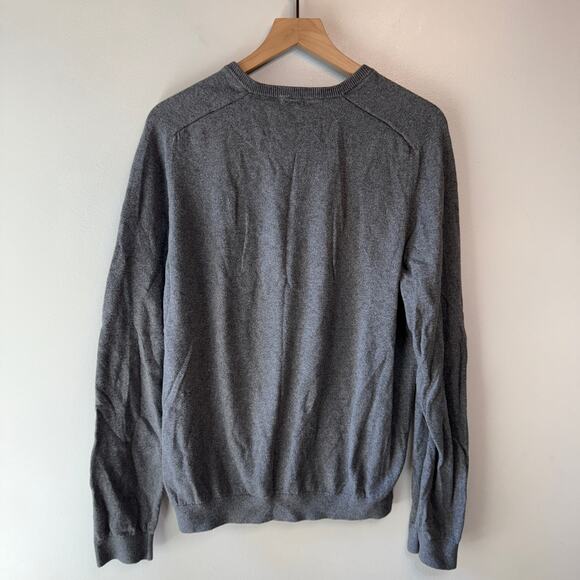 Gap Men's V-neck Cotton Cashmere Knit Sweater Top Gray Size Large - Picture 5 of 5